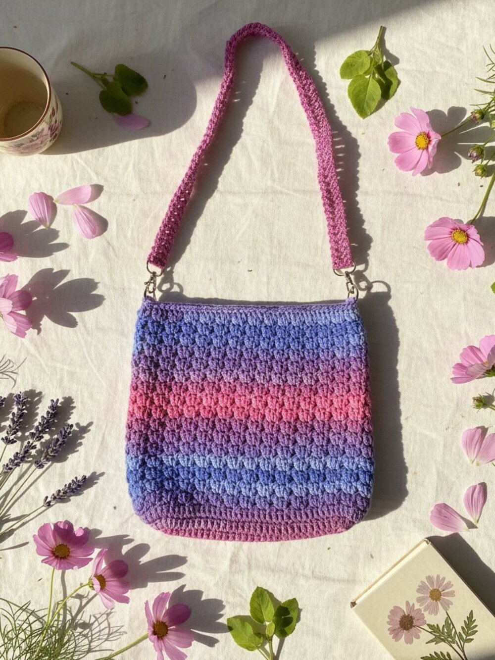 Berry Bliss Crossbody Crochet Bag | Boho Tote Purse